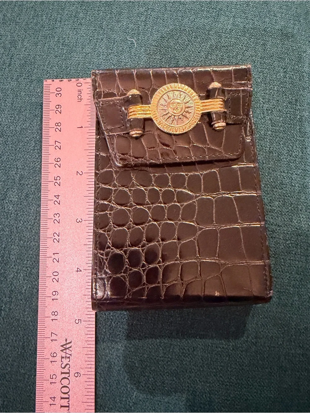 Versace croc embossed